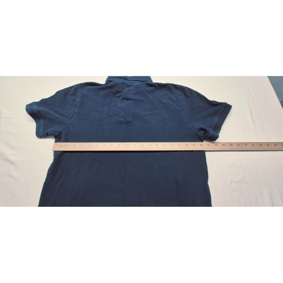 Aeropostale men's navy classic short sleeve polo white A87 Logo sz. L - Picture 9 of 10